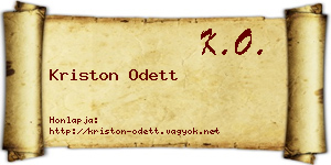 Kriston Odett névjegykártya